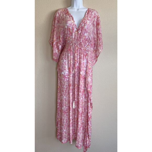 Anthropologie Rujuta Sheth Kaftan Maxi Dress Womens One Size Vacation Summer - Picture 2 of 10
